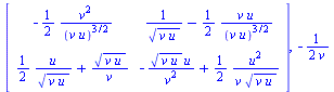 Matrix(%id = 153278896), `+`(`-`(`/`(`*`(`/`(1, 2)), `*`(v))))